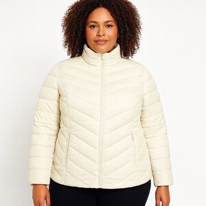 32 Degrees Women's Light Cream Puffer Jacket